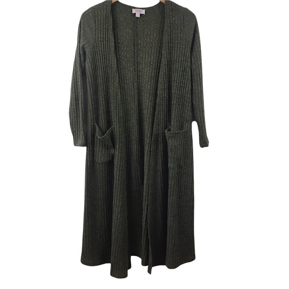 LuLaRoe Sarah Cardigan olive green size S‎